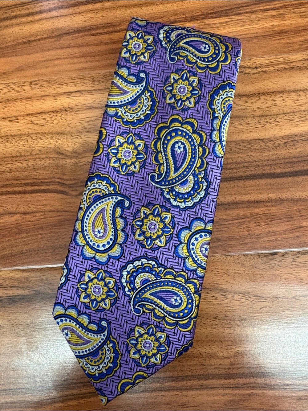 Kilburne & Finch Paisley Purple & Gold‎ Neck Tie